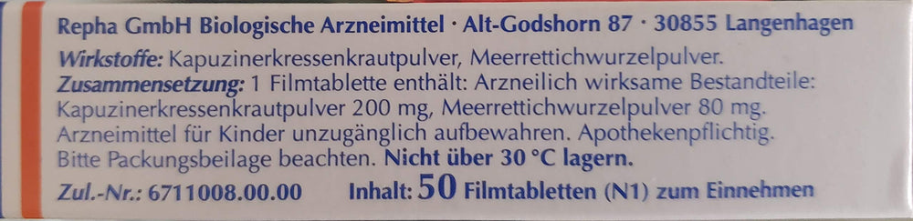ANGOCIN label view underscores natural ingredients and Made in Germany.
