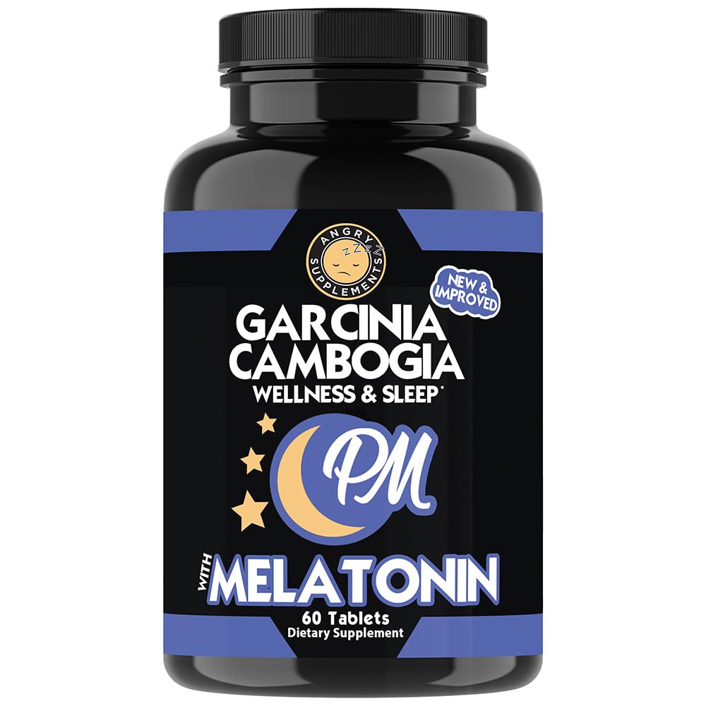 Angry Supplements Garcinia Cambogia PM bottle front for nighttime support