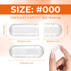 Angtai JN size 000 gelatin capsules with filling kit, streamline powder packing