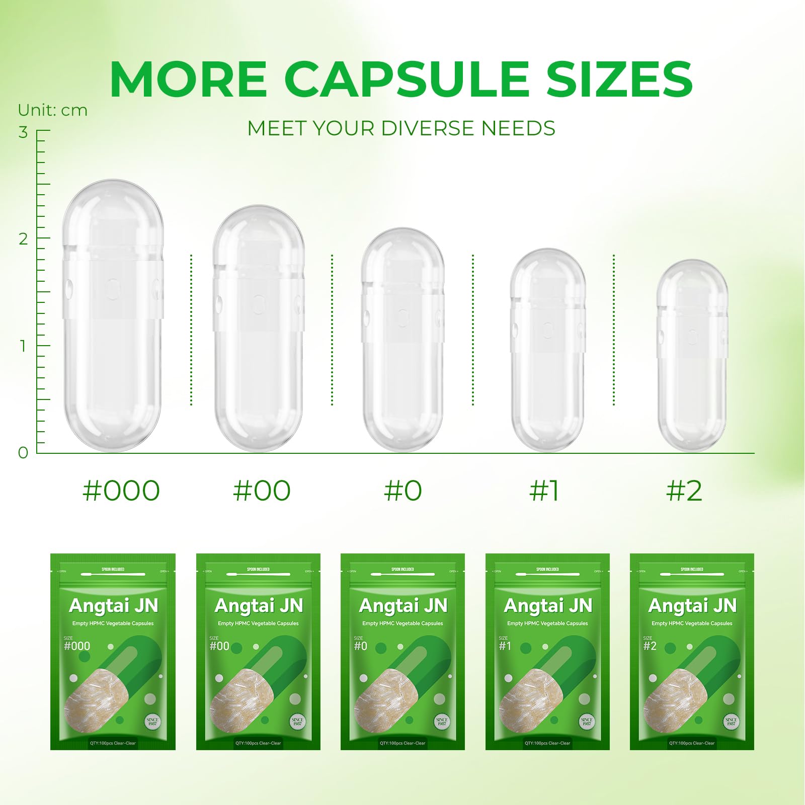 Size 1 clear capsules ready for personalized herbal or vitamin blends.