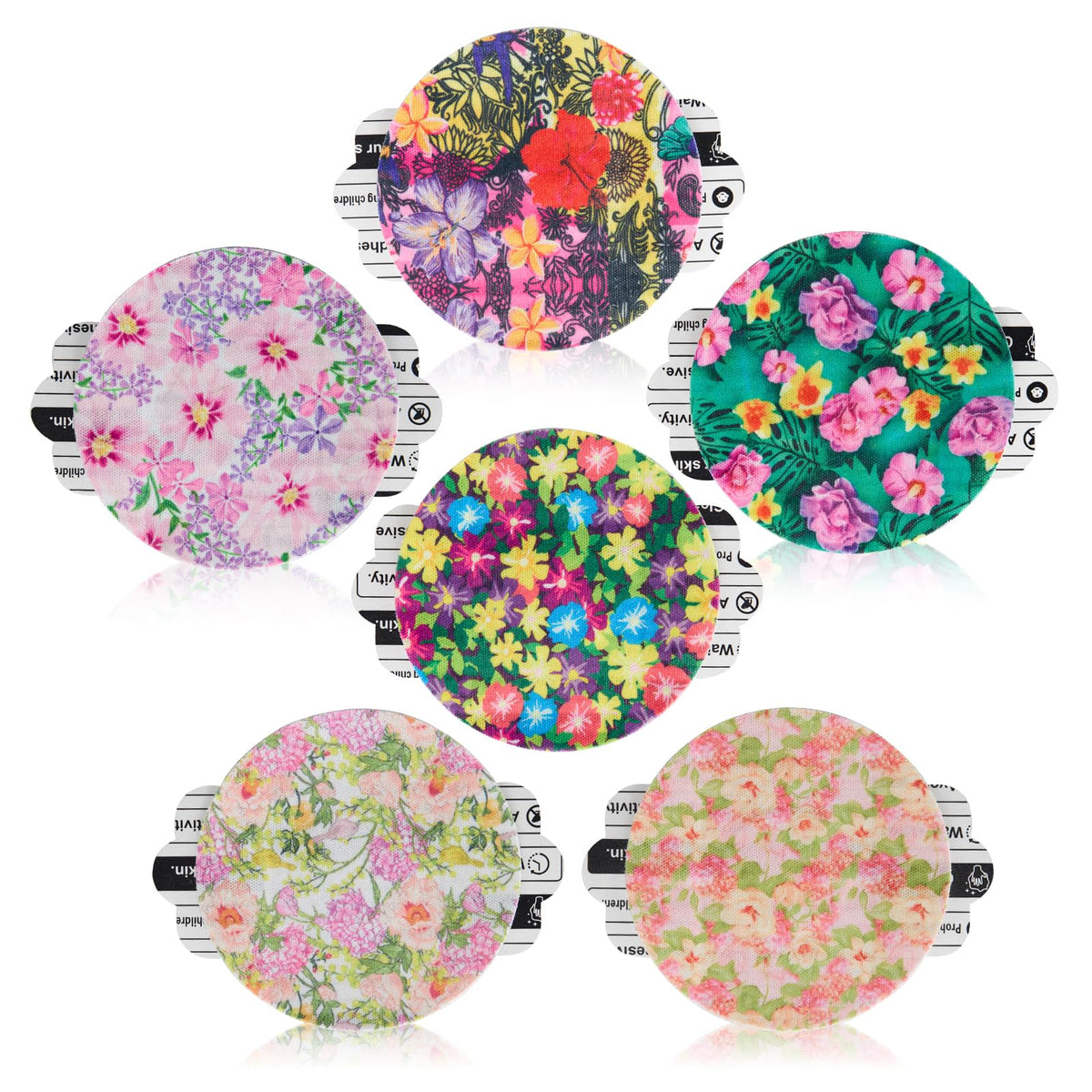 ANGTICS Dexcom G7 bohemian flower patch on skin for secure CGM wear