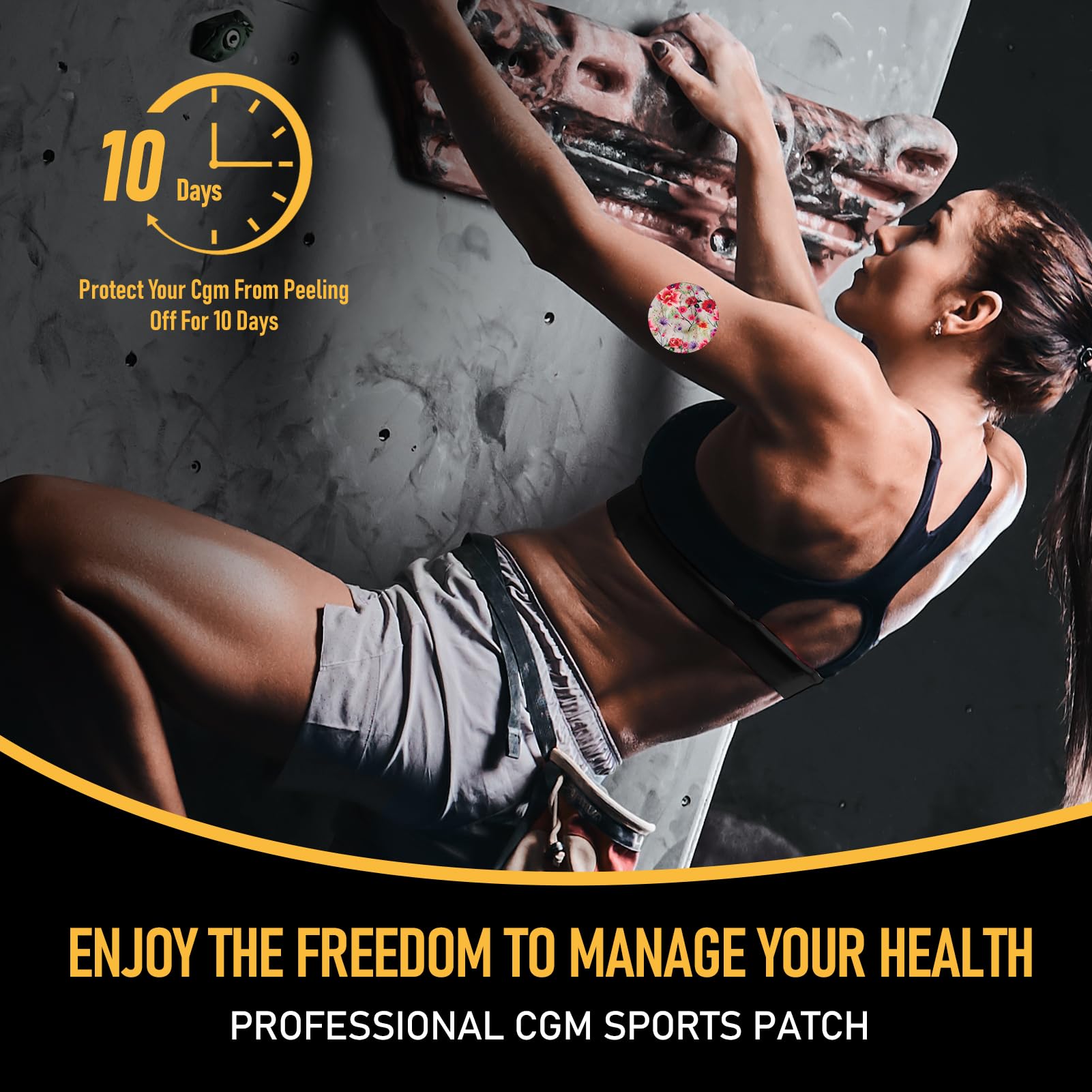 ANGTICS Dexcom G7 overpatch colorful blends offer flexible fit across body movement