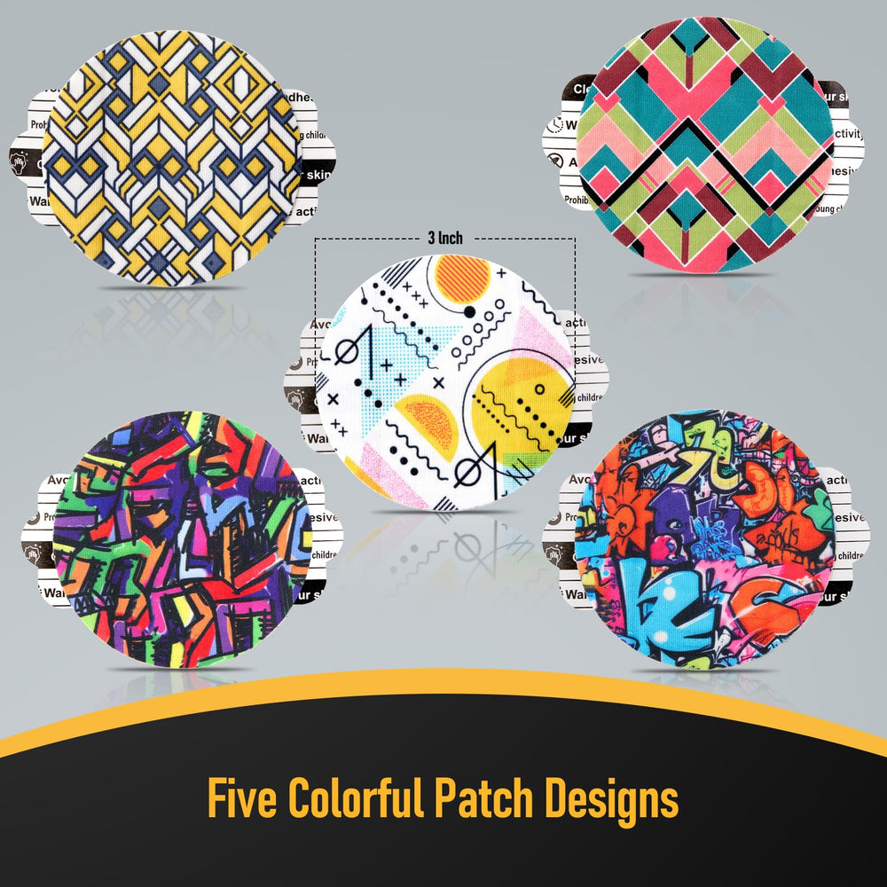 ANGTICS Dexcom G7 patches with men’s graffiti patterns for style