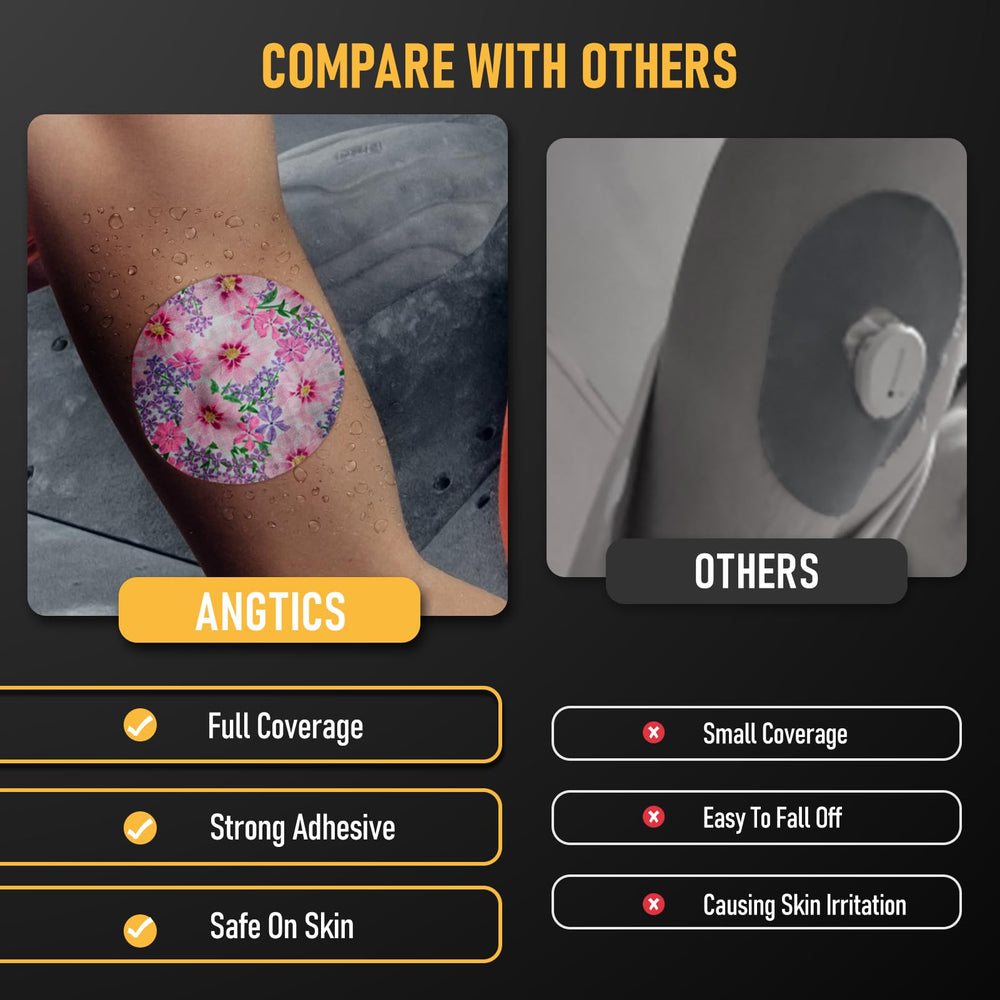 ANGTICS Dexcom G7 colorful design overpatch adds style and personalization