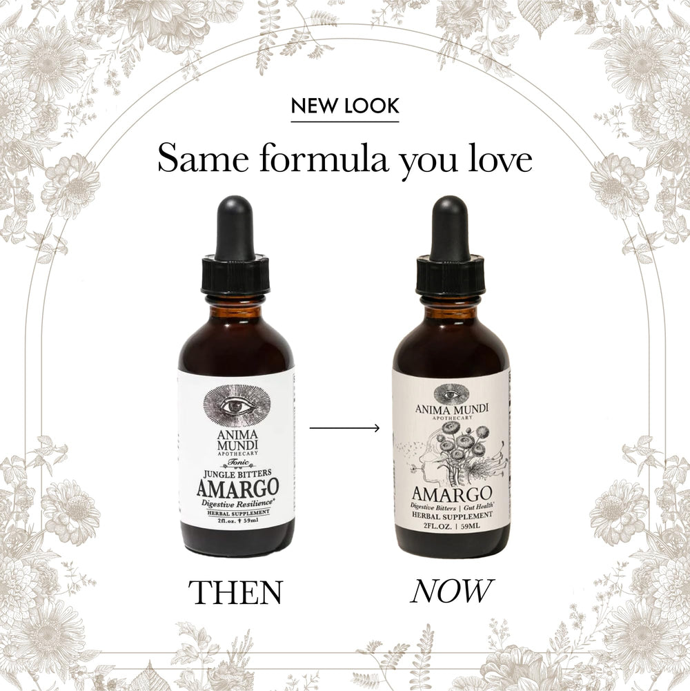 Anima Mundi Amargo Digestive Bitters drops in a glass bottle for daily ritual use.