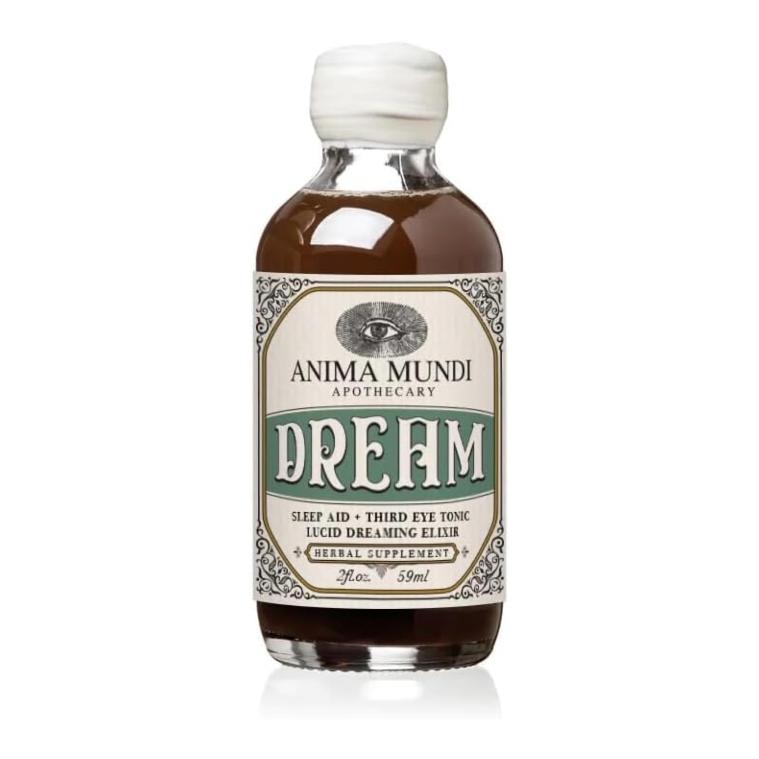 Anima Mundi Lucid Dream Elixir bottle showing the calming nighttime product