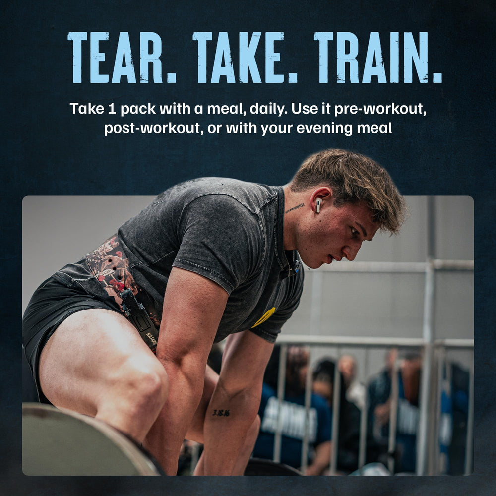 Animal Advanced Omega pairs with Animal Pak or Flex for comprehensive training support