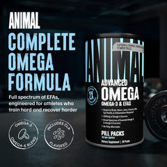 Animal Advanced Omega enteric-coated softgels reduce fishy aftertaste while delivering EPA and DHA