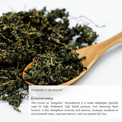 Powder stirred into hot tea, illustrating versatile beverage options.