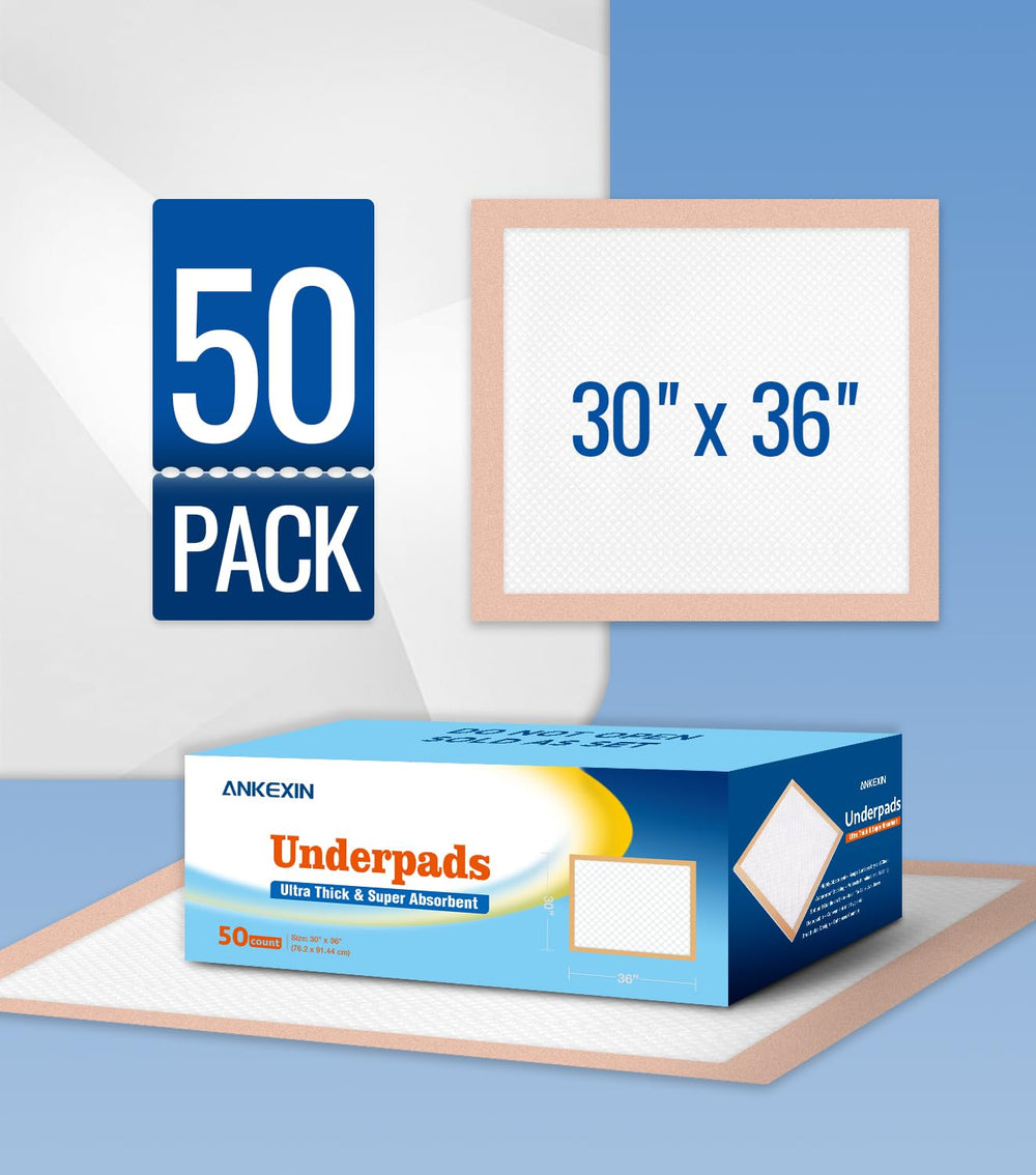 ANKEXIN Ultra-Absorb bed pads shown in real-life setup for bed or couch protection