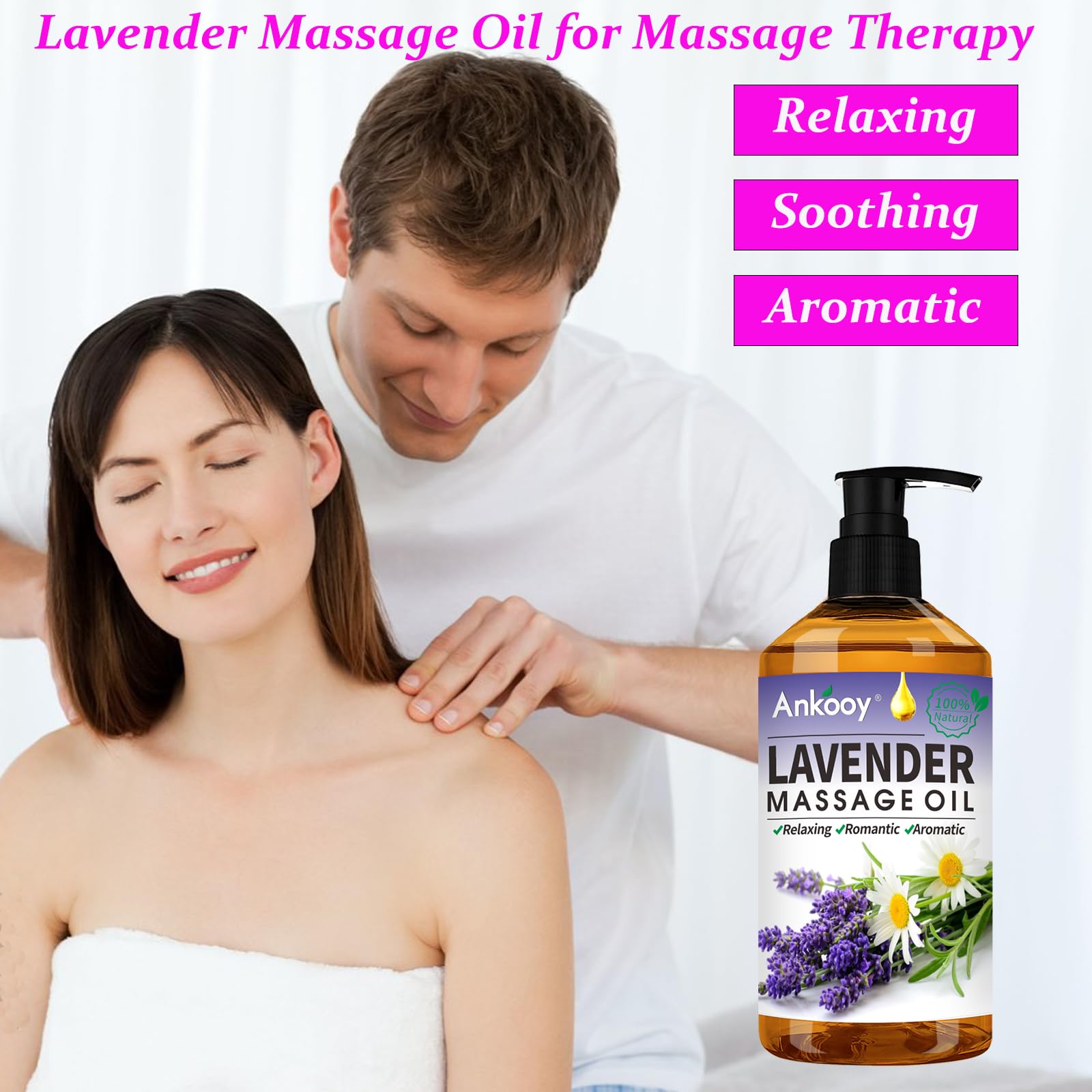 ANKOOY massage oil set image highlighting triple-oil bundle as a spa at home.