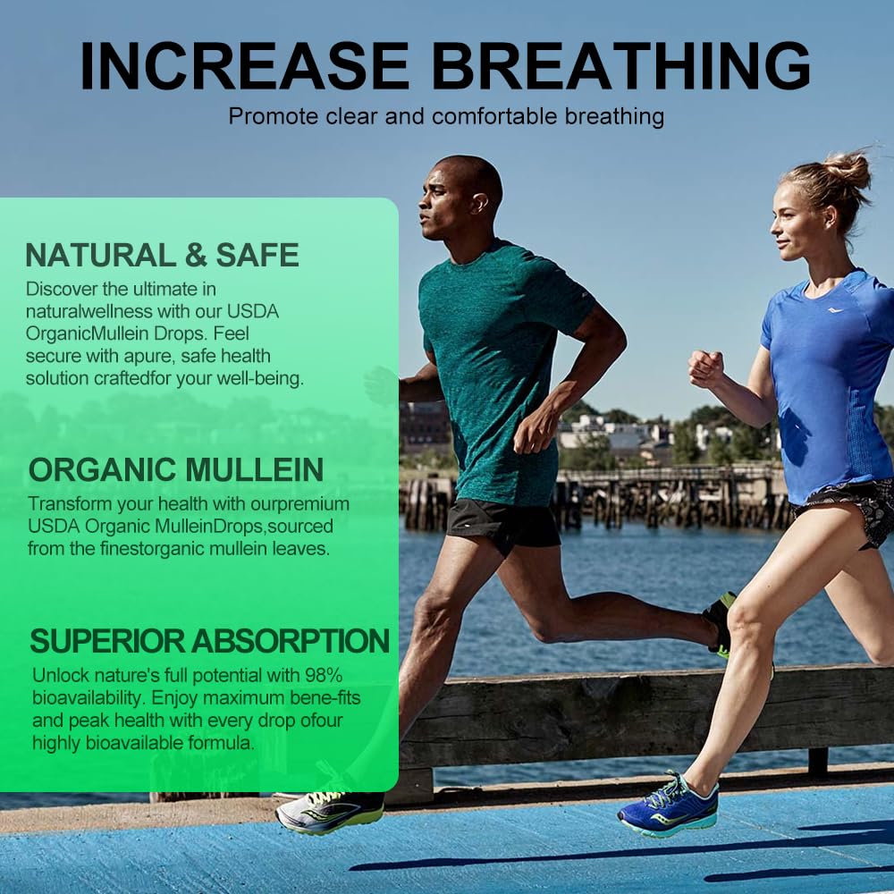 ANKUY Mullein Leaf Extract vial suggests natural lung health support.