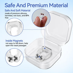 Anngola nano snore clip demonstrates easy use during sleep
