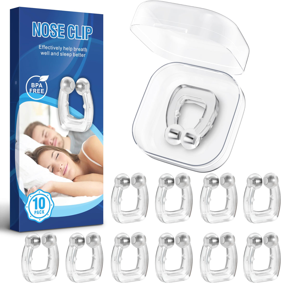 Anngola snoring nose clip in soft silicone supports comfortable nightly wear