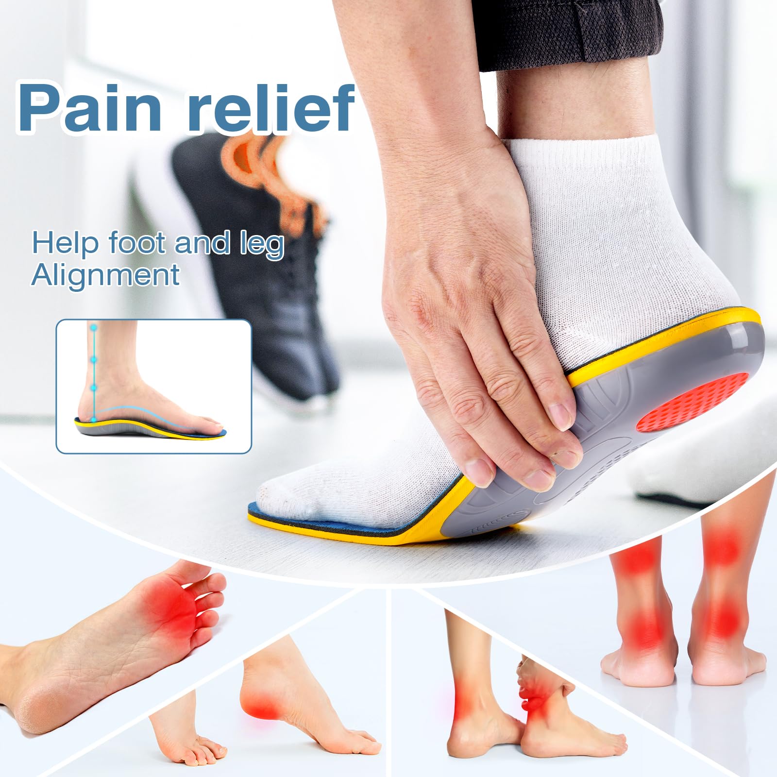 AnnyAm ergonomic arch support for flat feet and high arches.