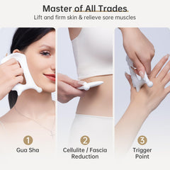 ANPODE 6-in-1 gua sha tool shown for face and body with ice therapy.