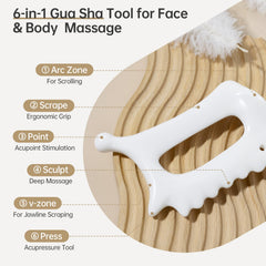 ANPODE gua sha tool ergonomic grip designed for hard-to-reach areas.