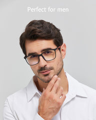 ANRRI blue light blocking glasses side view shows lightweight frame for all-day comfort.