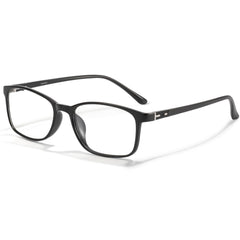 ANRRI blue light blocking glasses close-up of a black square frame for reduced screen eye strain.