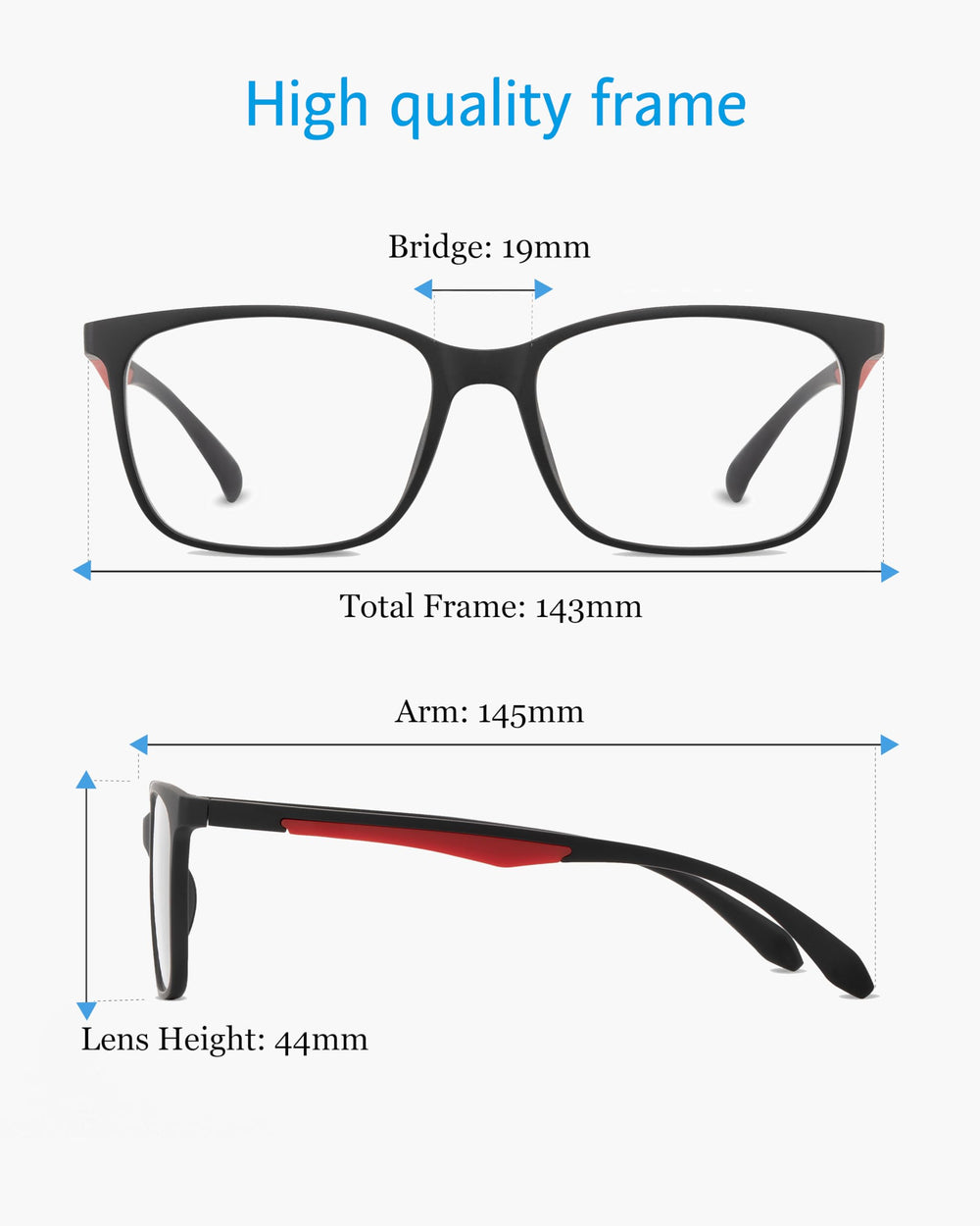 ANRRI blue light blocking glasses worn by both men and women.