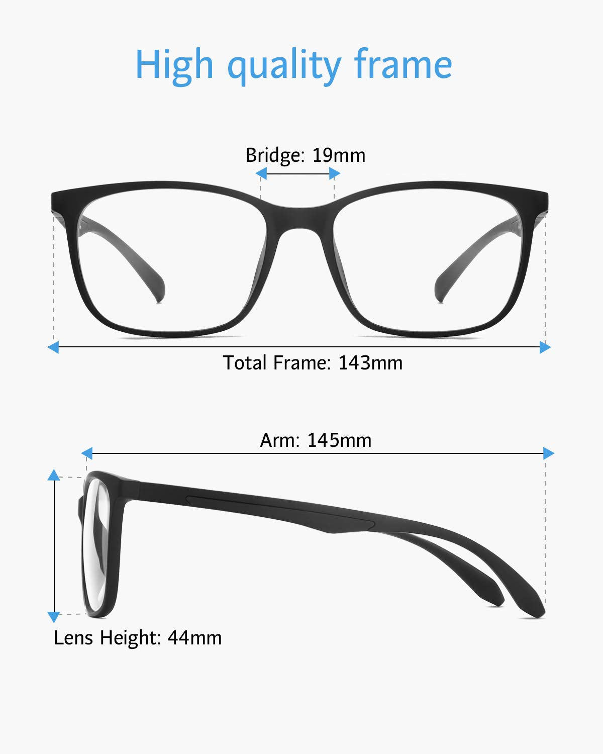 ANRRI blue light blocking glasses travel-friendly case, convenient for on-the-go