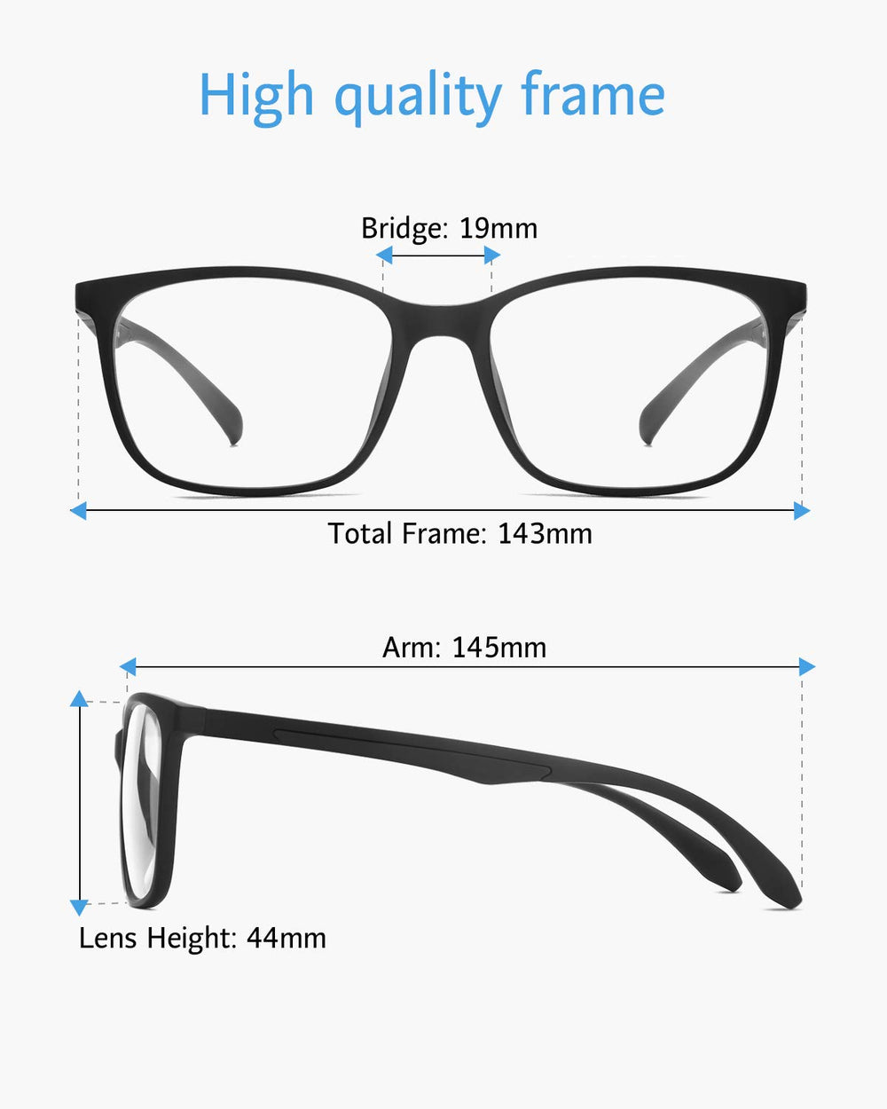 ANRRI blue light blocking glasses travel-friendly case, convenient for on-the-go