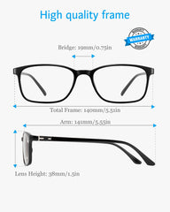ANRRI blue light blocking glasses unisex fit shown on diverse faces.