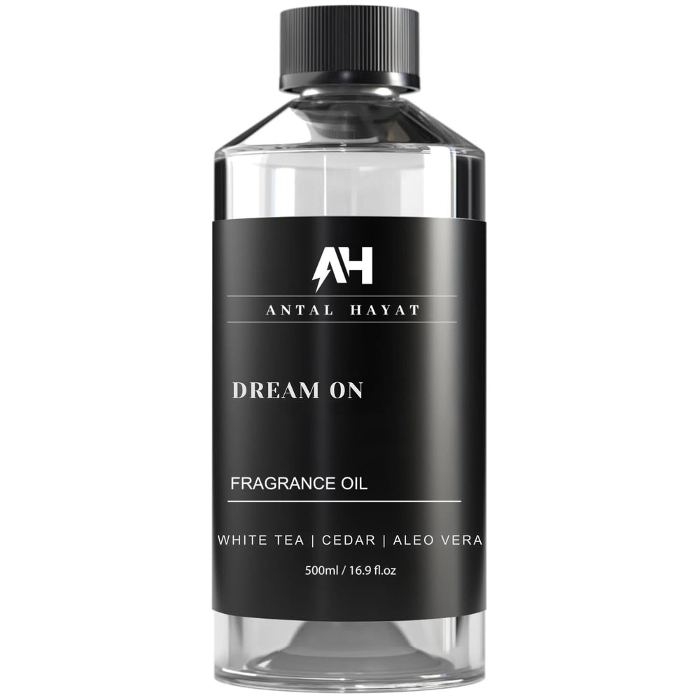 ANTAL HAYAT Dream On 500ml bottle showcases premium aroma for home diffusion.