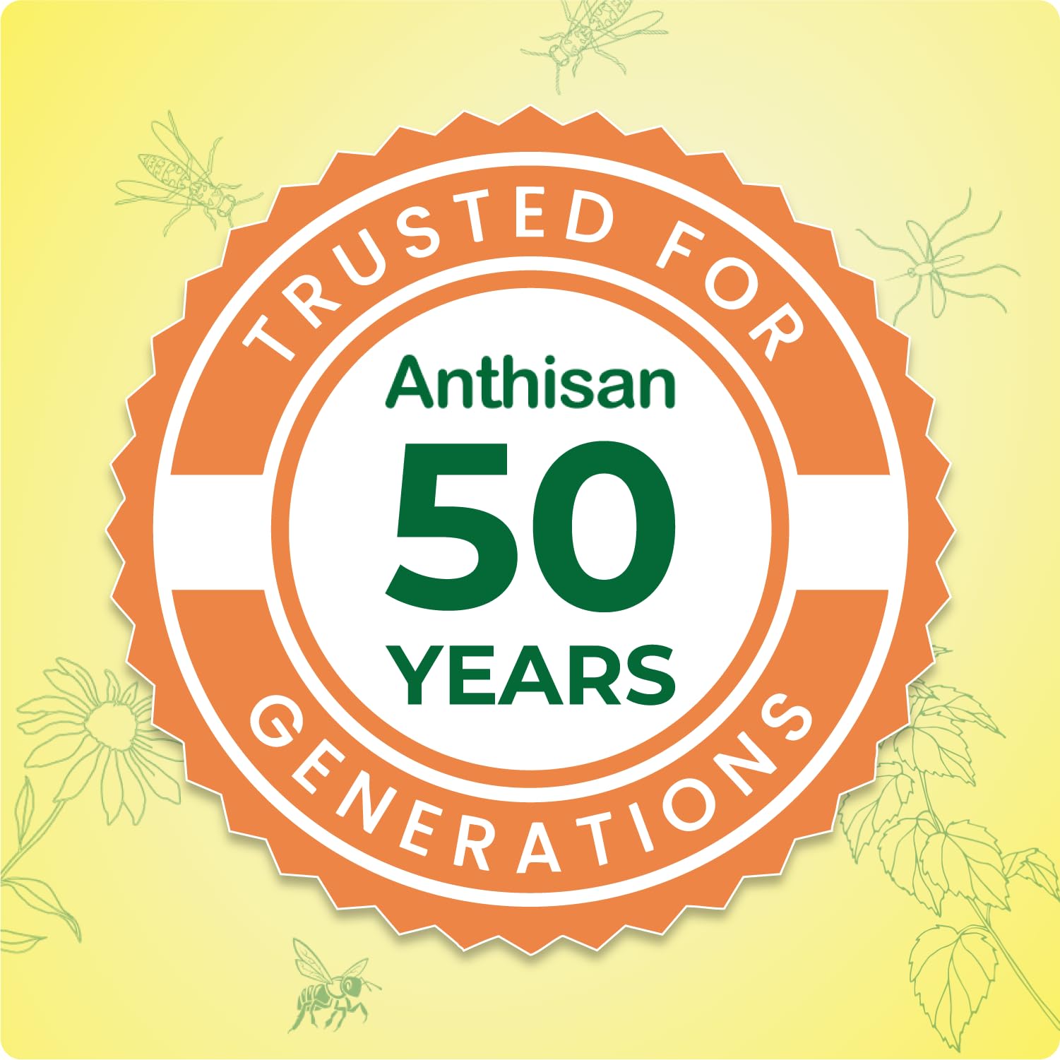 Usage tips image demonstrating safe, small-area application of Anthisan cream
