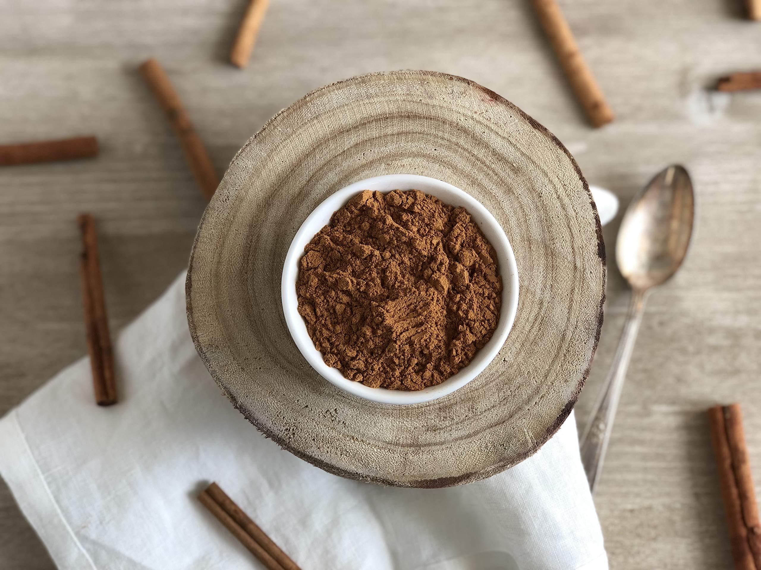 Warm cup of tea infused with Anthony's cinnamon powder