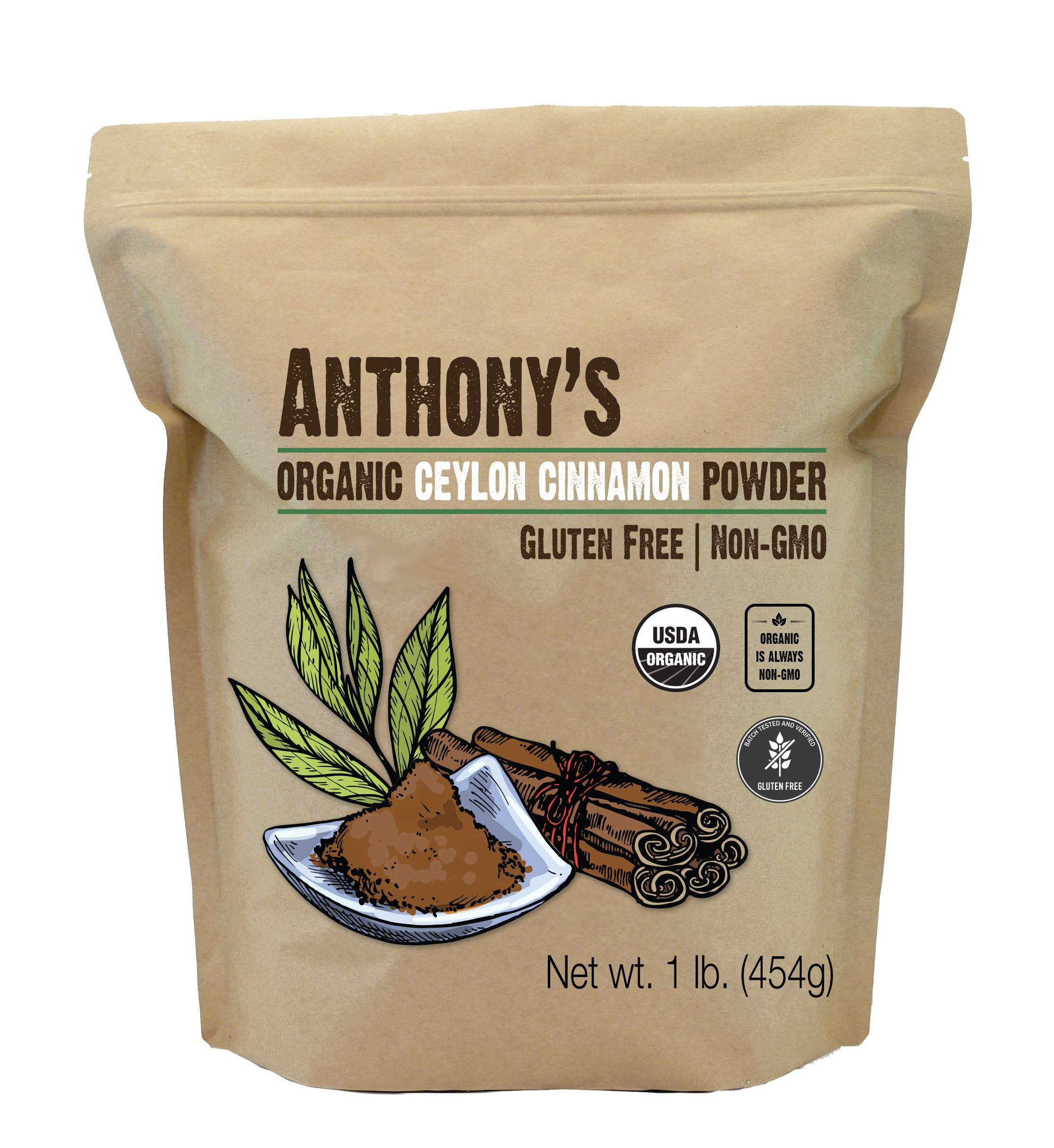 Anthony's Organic Ceylon Cinnamon Powder jar ready for premium baking