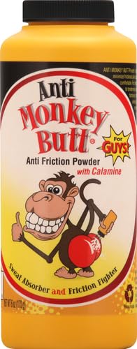 Anti Monkey Butt Calamine powder dispense shows easy, mess-free application.