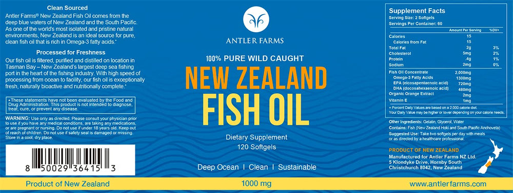Antler Farms deep ocean sourcing illustration emphasizing pristine New Zealand purity.