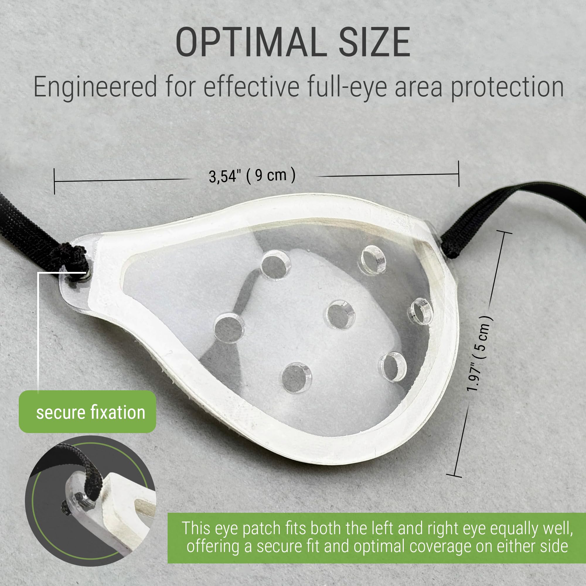 ANUDRA Eye Shield lightweight ergonomic fit contours to the eye.