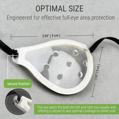 ANUDRA Eye Shield lightweight ergonomic fit contours to the eye.