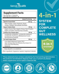 Closeup of Anven Health digestive enzymes capsules for easy dosing