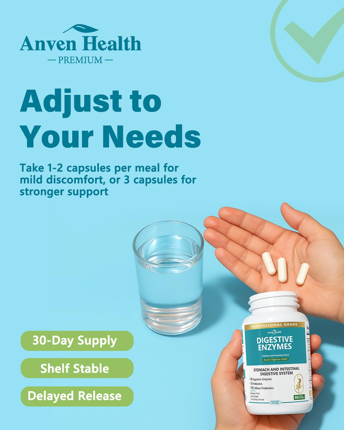 Anven Health Lion’s Mane organic label indicating gut-brain axis support