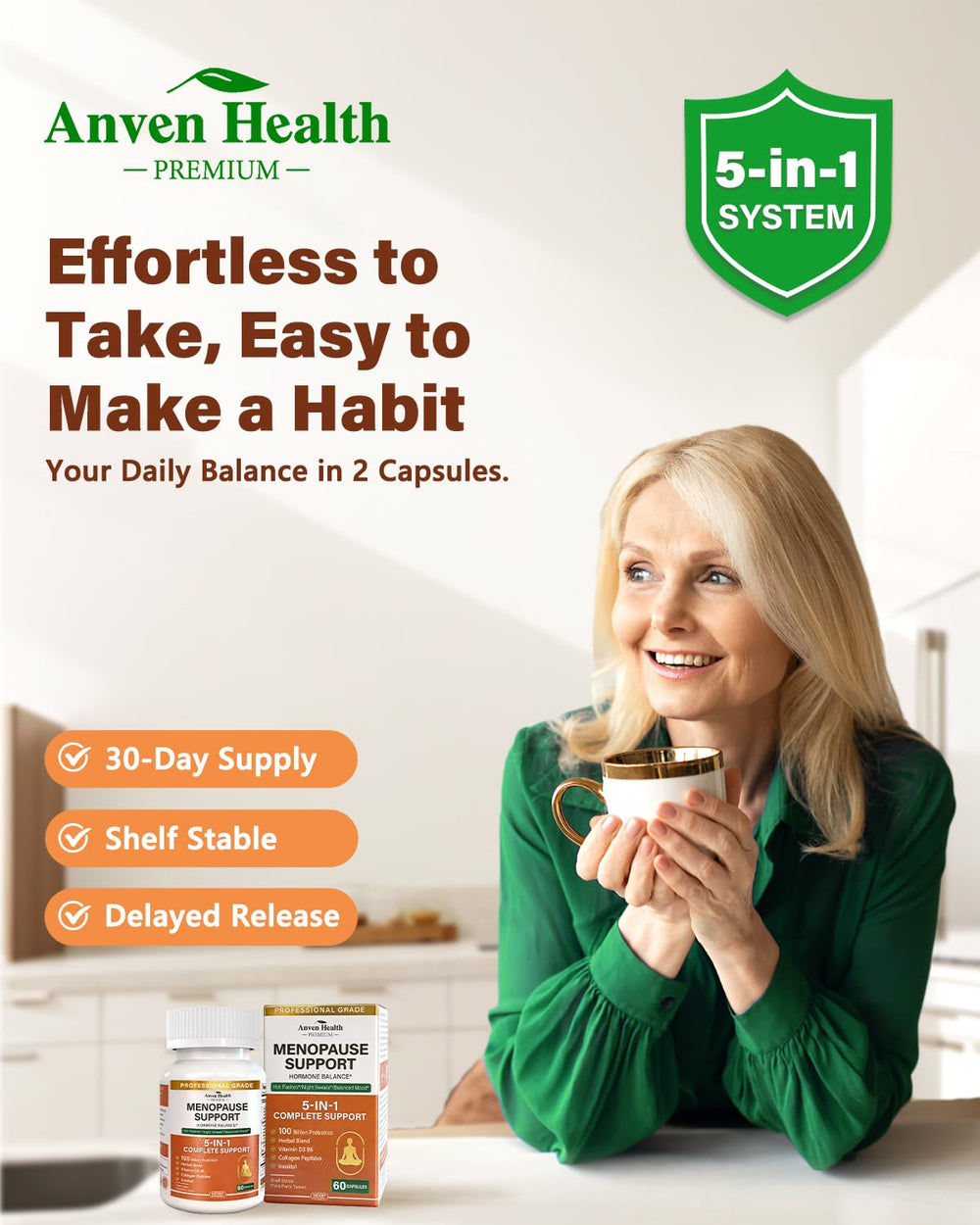 Anven Health vitamin D3 and B6 capsules promote bone and energy support