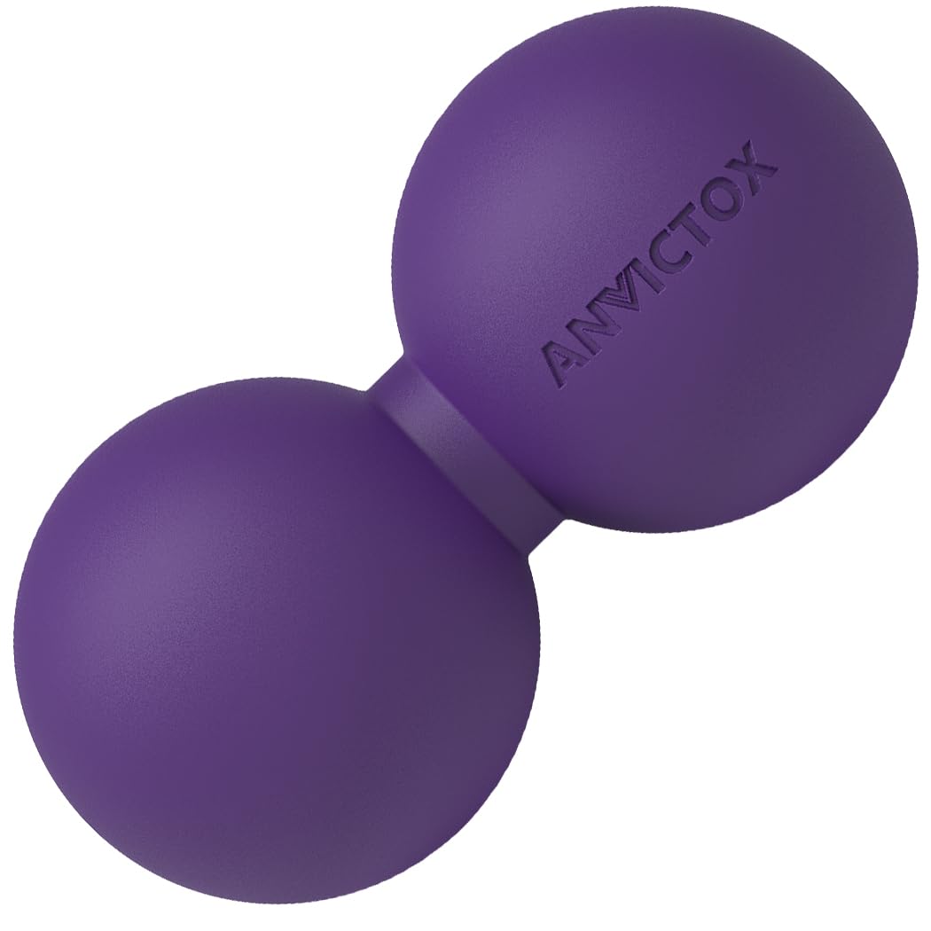 ANVICTOX peanut massage ball front view showing dual textures for deep-tissue relief.