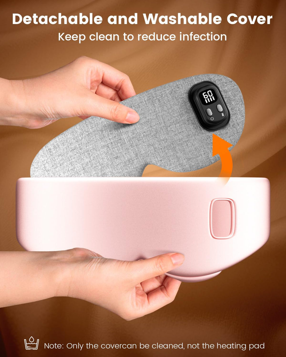 Anydance travel-ready pink eye mask with compact case