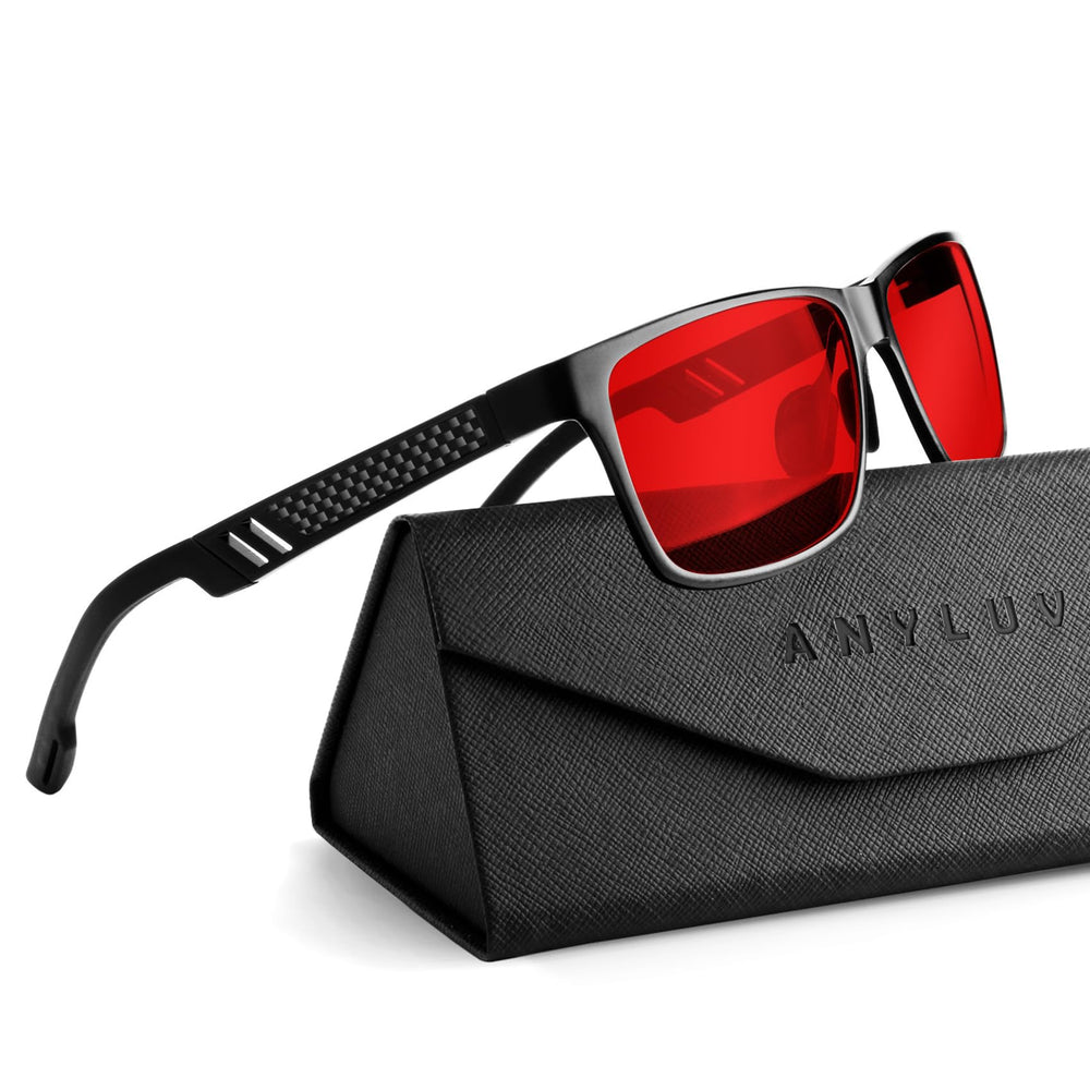 ANYLUV blue light blocking glasses, front view, ideal for screen work and eye protection.