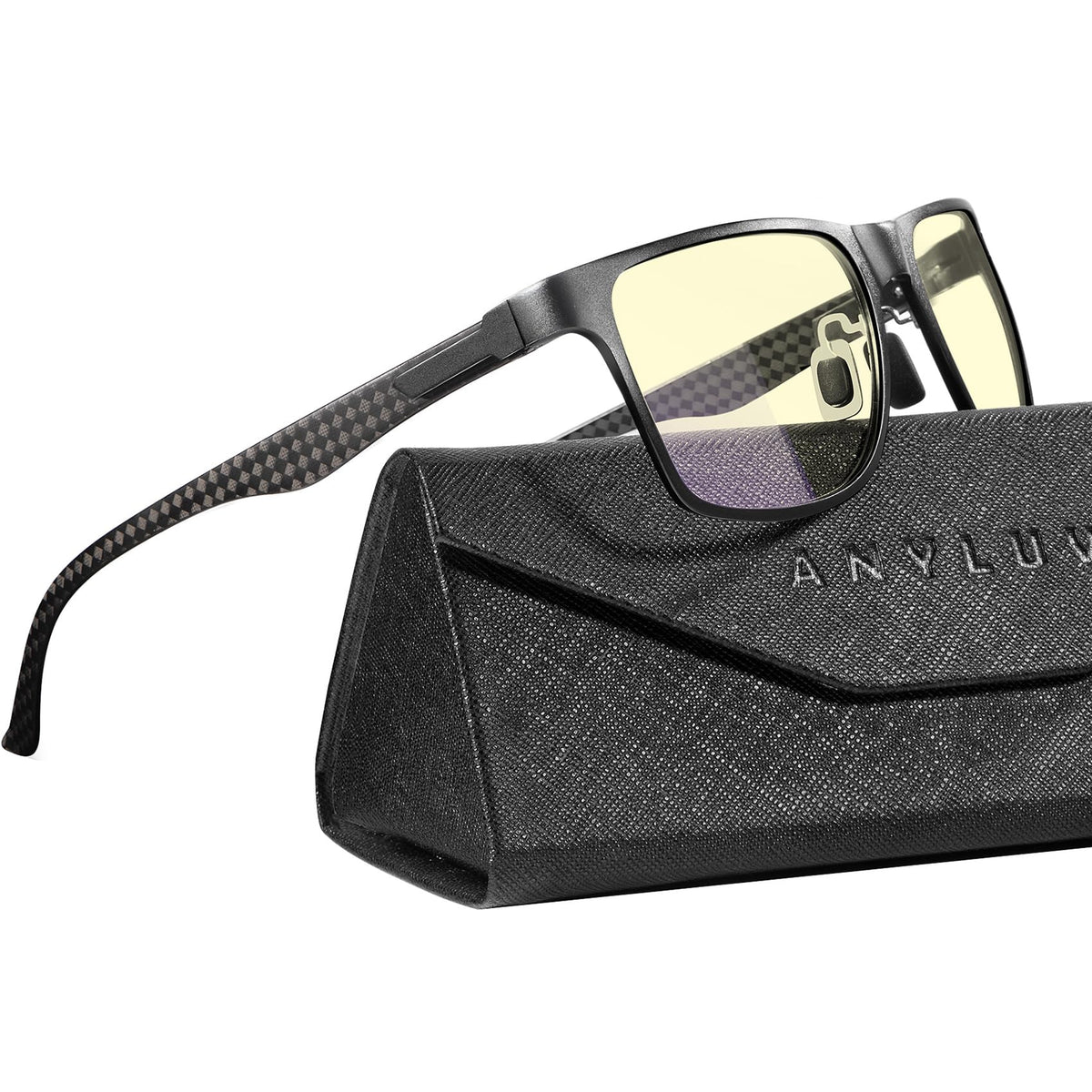 ANYLUV blue light blocking glasses front view for men, clear and stylish for screen work