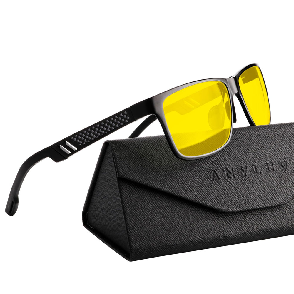 ANYLUV blue light glasses overview with lightweight AL-Mg frame for all-day comfort.