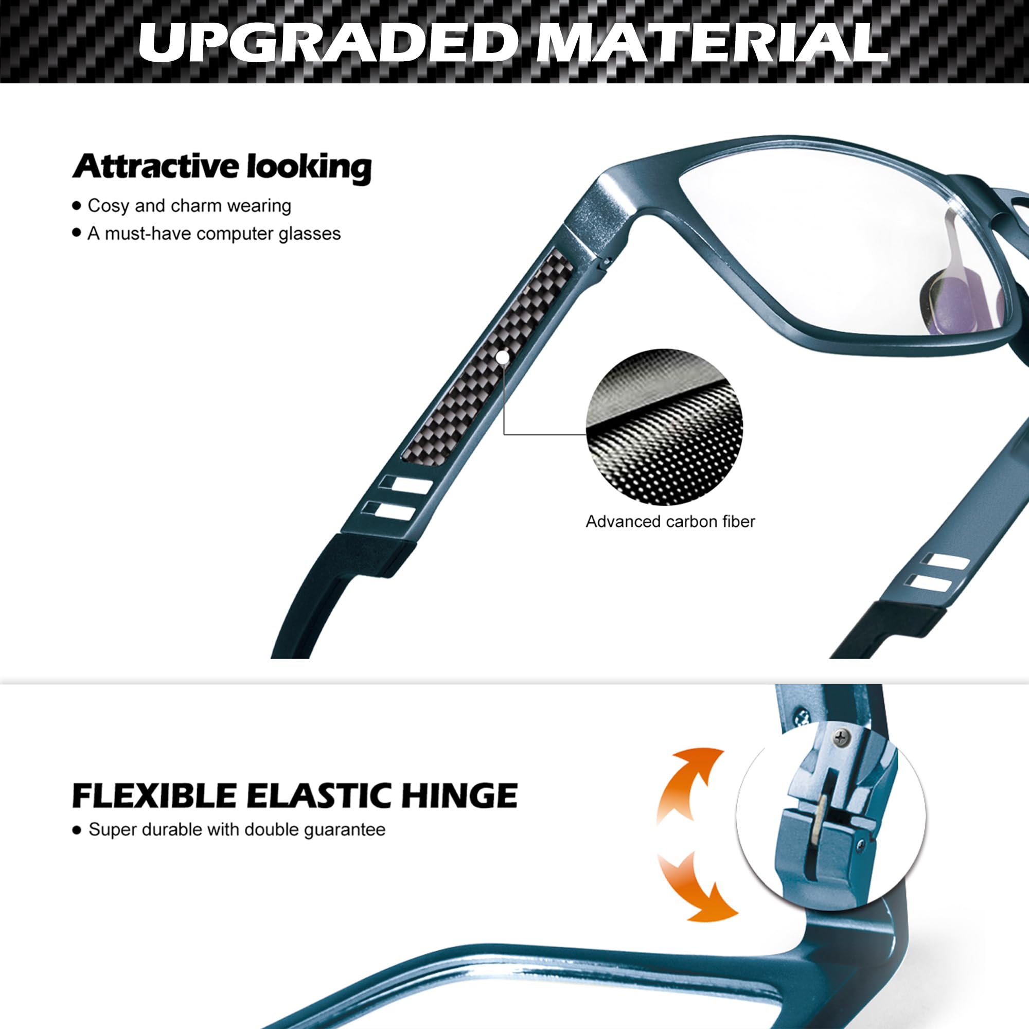 ANYLUV lightweight gaming glasses on desk for extended sessions