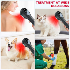 Anyork red light therapy device in use for targeted muscle support.