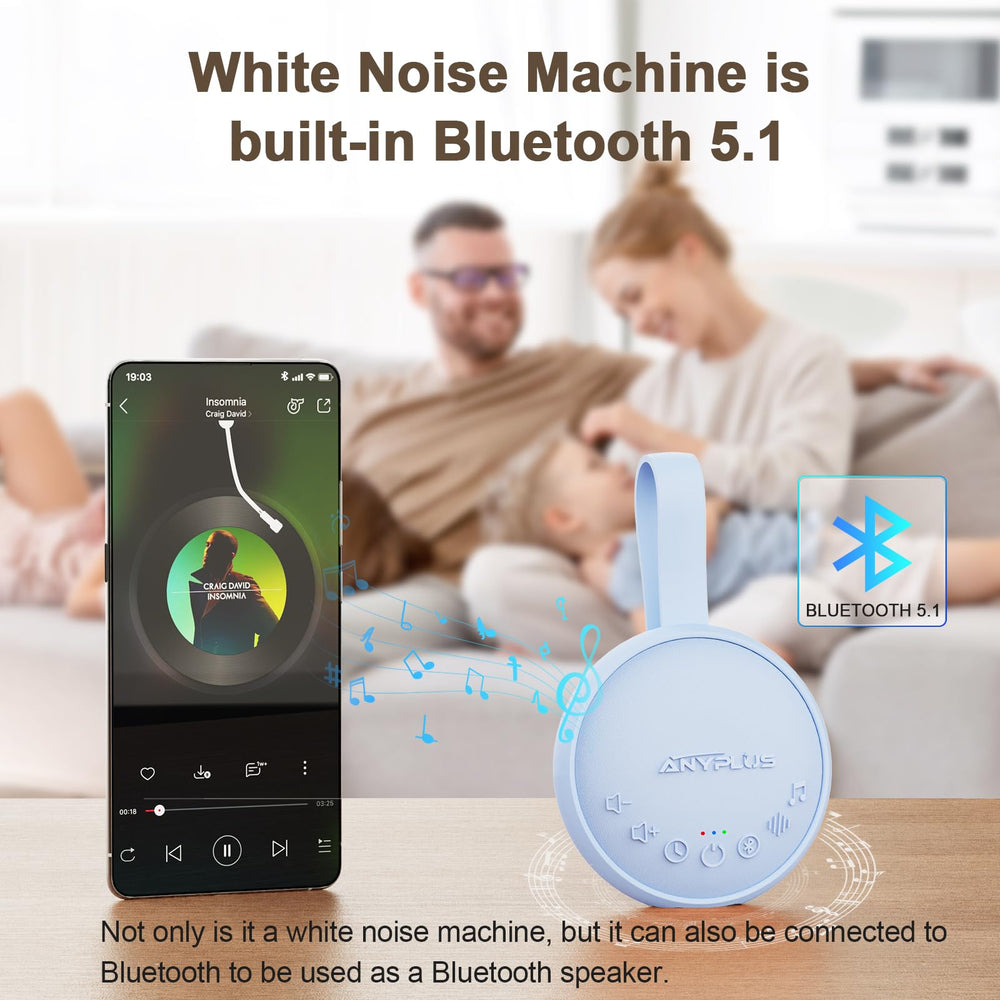 ANYPLUS Bluetooth 5.1 connection icon showing quick pairing for music.