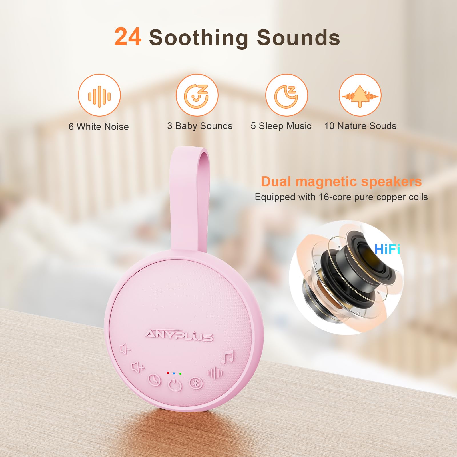 ANYPLUS gift-ready pink device ideal for baby showers and professionals