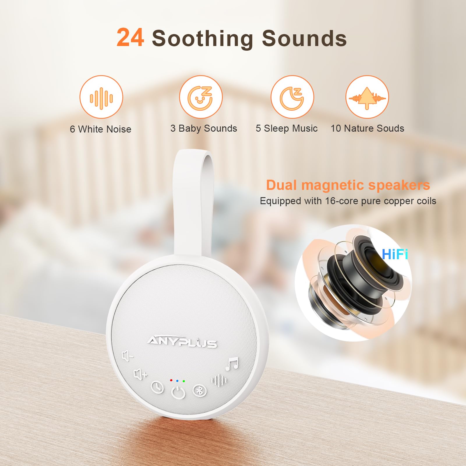 ANYPLUS magnetic strap with Type-C charging for flexible setup