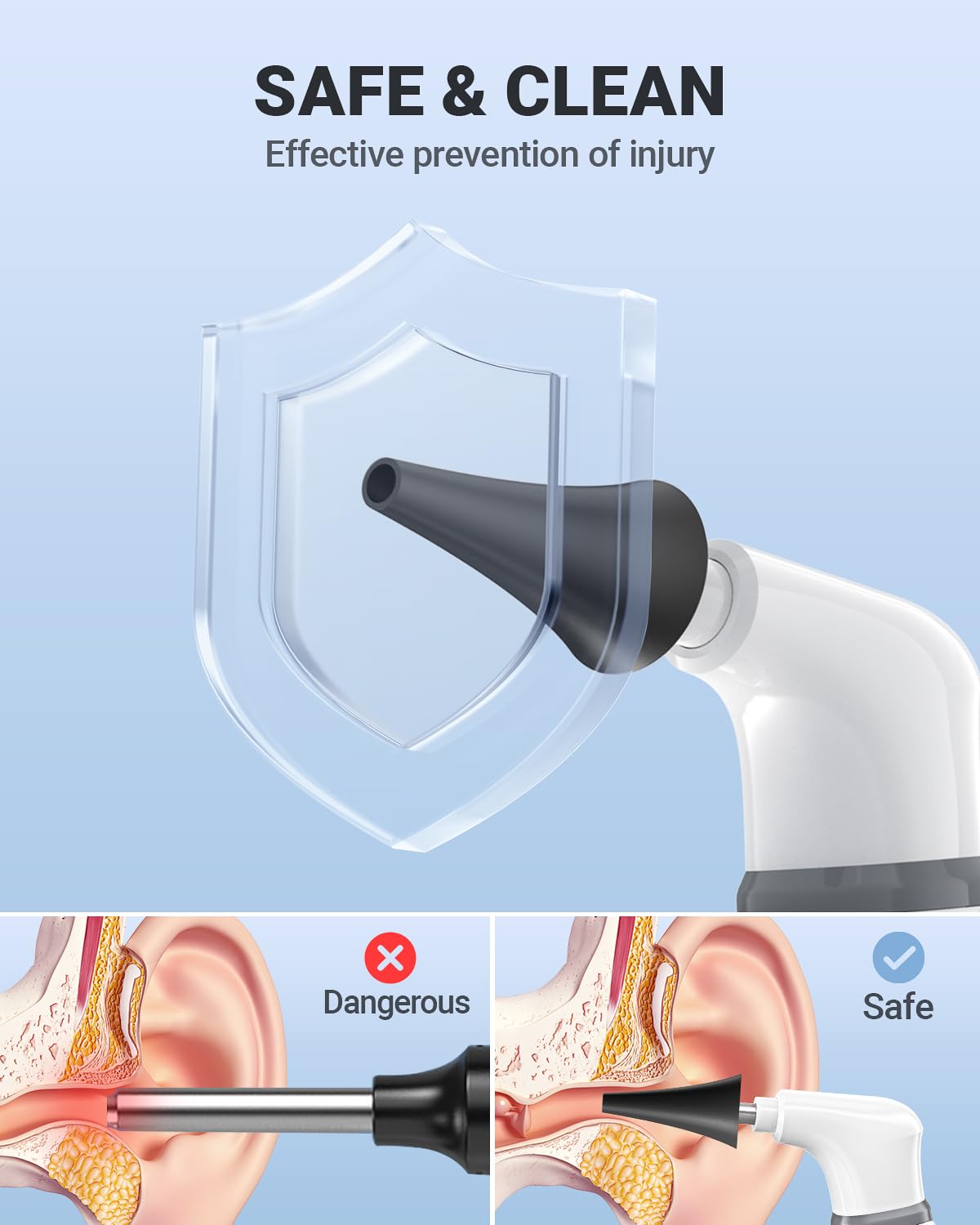 AnyScope otoscope 3.9mm with light reveals inner ear details.