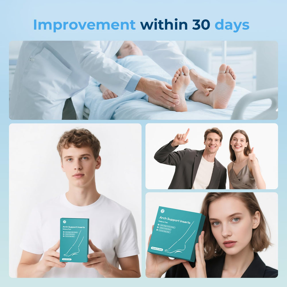 ANYSWEET reusable adhesive arch pad supports comfortable walking all day.